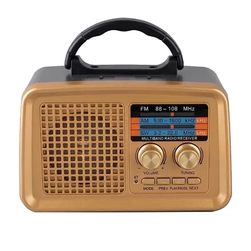 Golon RX-BT3500 Portable Radio with LED Light for Listening to Radio Stations in Practical Design – Get it now