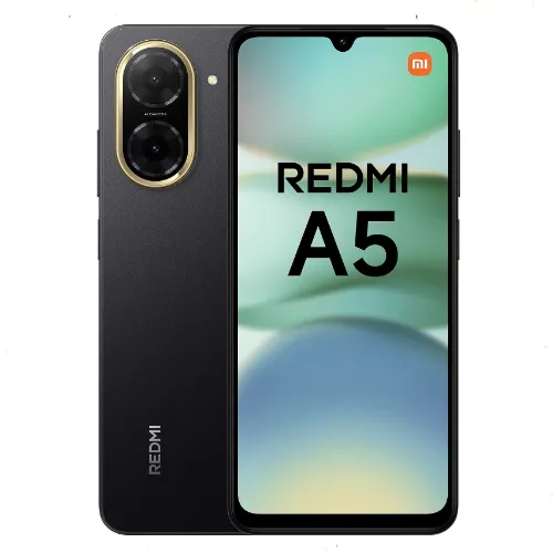 هاتف شاومي ريدمي A5، ذاكرة 64 جيجابايت ورام 4 جيجابايت، شاشة 6.88 بوصة HD+ بتردد 120Hz، كاميرا 32MP، بطارية 5200mAh، 4G LTE وشريحتان