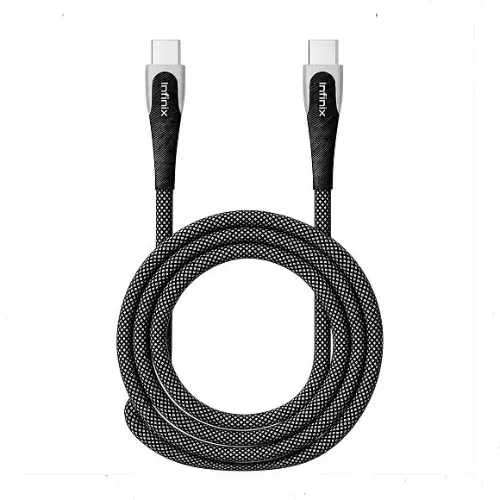 كابل Infinix USB Type-C إلى Type-C XDC123 – شحن سريع حتى 60 واط، كابل USB-C عملي لنقل البيانات