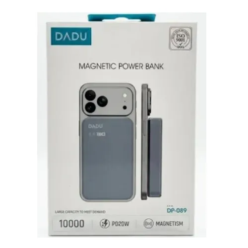 باور بانك Dadu Magnetic Power Bank 10000mAh DP089 مغناطيسي للشحن اللاسلكي وتصميم محمول وأنيق للهواتف الذكية