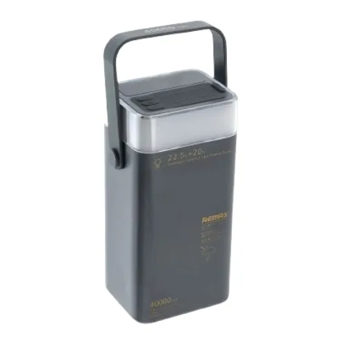 Remax RPP-596 Power Bank 40000mAh – باور بانك رماكس بسعة فائقة مع منفذي USB وشحن محمول عالي السعة للهواتف والأجهزة الذكية أثناء السفر والتنقل والاستخد