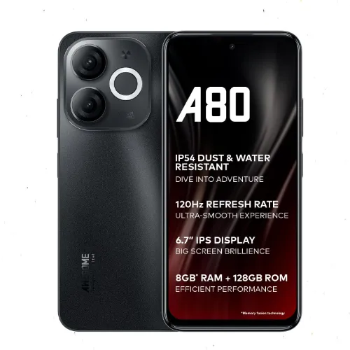 هاتف itel A80 سعة 128 جيجابايت مع 4+4 جيجابايت RAM – شاشة 120Hz، كاميرا 50MP Super HDR، مقاوم للماء والغبار IP54