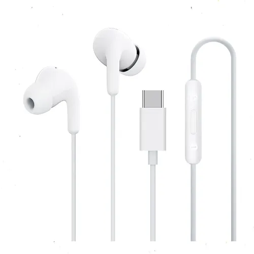 سماعة Xiaomi Type-C BHR8926CN سلكية بمنفذ USB-C وميكروفون – أبيض، درايفر 12.4 مم، كابل 1.25 متر – الأكثر شيوعًا