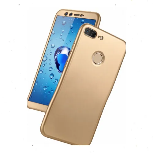 جراب 360 درجة لهاتف Huawei Y7 Prime 2018 / Y7 2018 – سيليكون أمامي وخلفي، حماية كاملة من الخدوش والصدمات