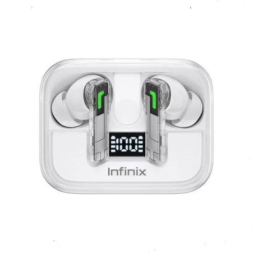 Infinix GTBuds 4 XE35 Wireless Speaker White, Noise Cancelling ANC Up to 30 dB, Bluetooth 6.0 and Battery Up to 34 Hours