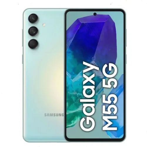 هاتف سامسونج جالكسي M55 5G Samsung Galaxy M55 ثنائي الشريحة رام 8 جيجابايت تخزين 256 جيجابايت - شاشة سوبر أموليد بلس 6.7 بوصة 120 هرتز - كاميرا 50 ميج