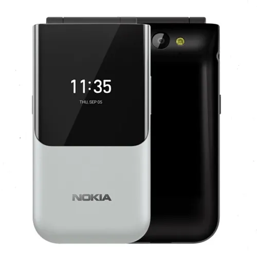 موبايل نوكيا 2720 فليب Nokia 2720 Flip بمعالج سنابدراجون 205 - سعة 4 جيجابايت - شريحتين اتصال - شاشتان خارجية وداخلية - يدعم شبكة 4G - بطارية تدوم حتى